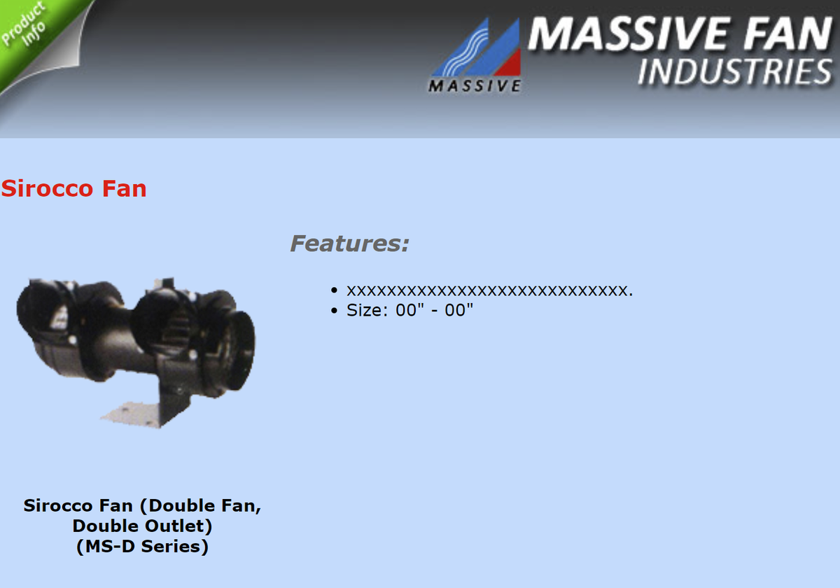 Double Inlet (sirocco)